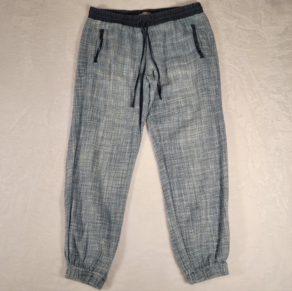 Cloth & Stone Bella Dahl Cotton Joggers In Blue & White, Size S
